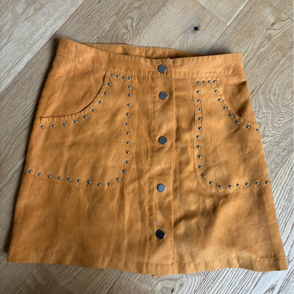 Vegan suede skirt
